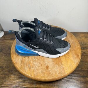 Nike Women's Air Max 270 Black and Blue Sneakers